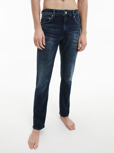 Calvin Klein Ruhák HU745552 | Calvin Klein Slim Férfi Farmernadrág Sötét Kék